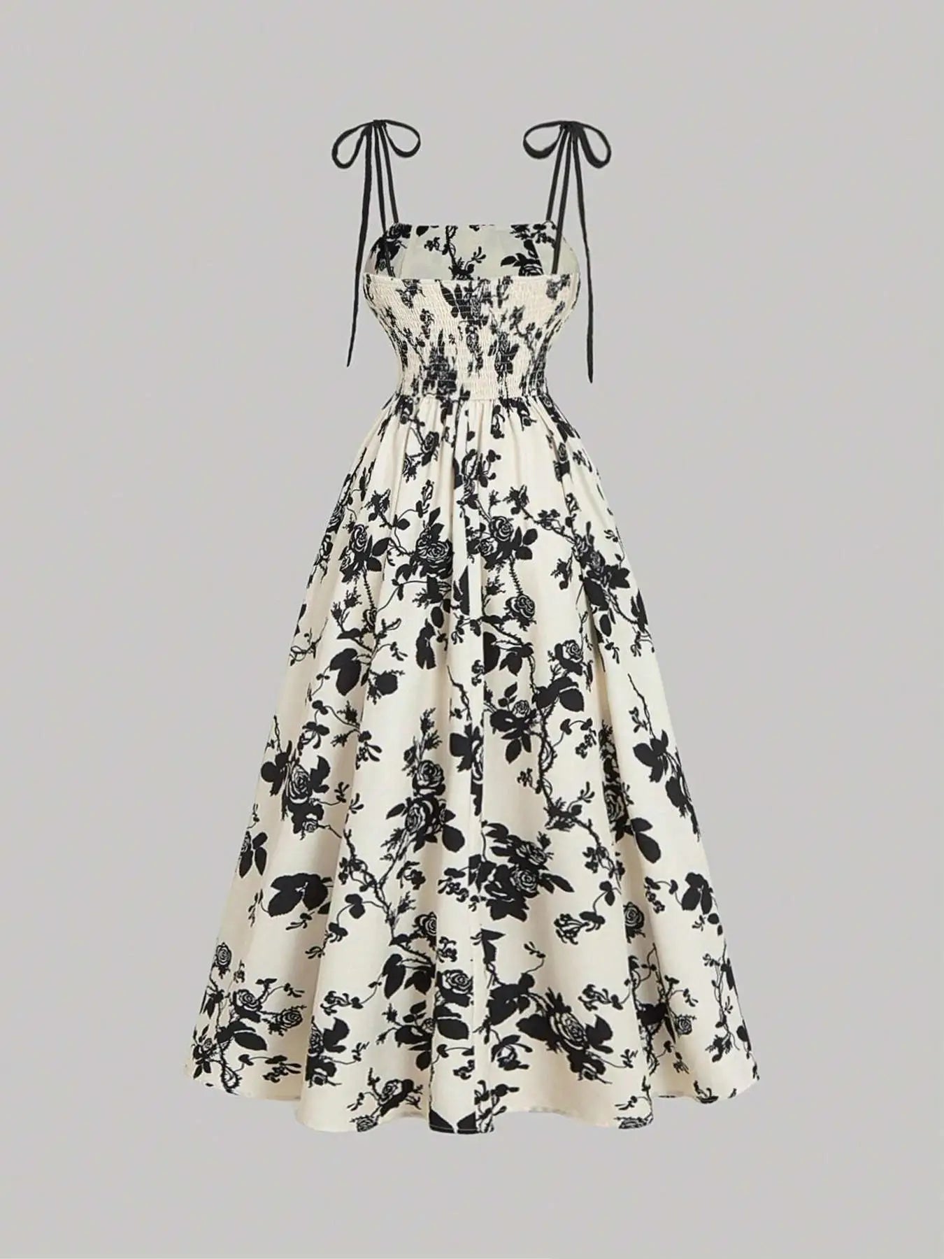 Elegant High-Waisted Spring Dress