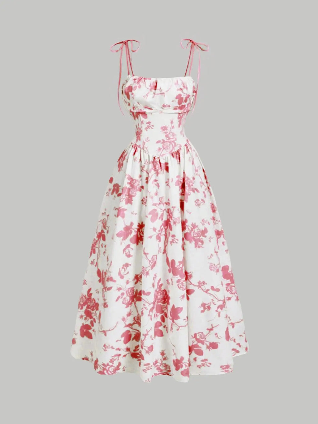 Elegant High-Waisted Spring Dress