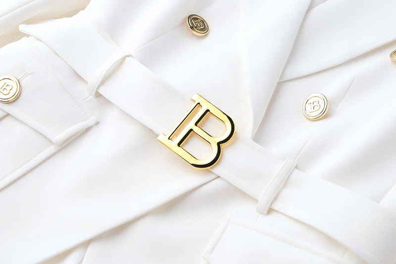 Women's Belted Pocket Blazer