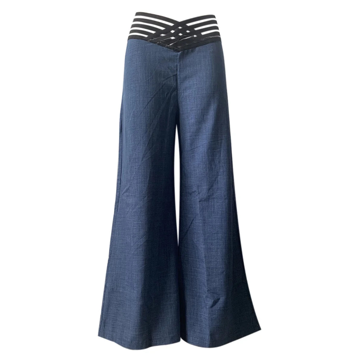 High Waist Hollow-Out Bootcut Pants