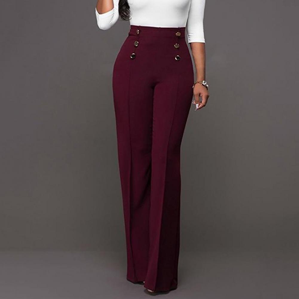 High Waist Wide-Leg Bell-Bottom Pants